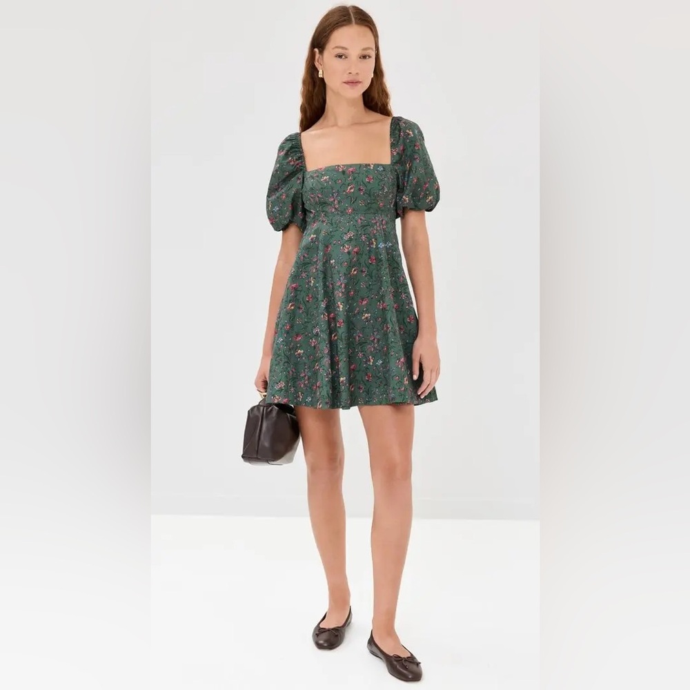 Hill House Mini Dress in Forest Green Floral - Picture 5 of 6
